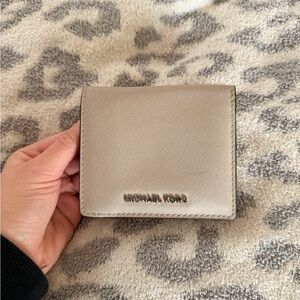 Michael Kors Taupe Leather Wallet